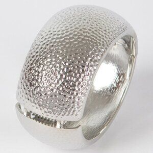 Textured Metal Bangle Bracelet